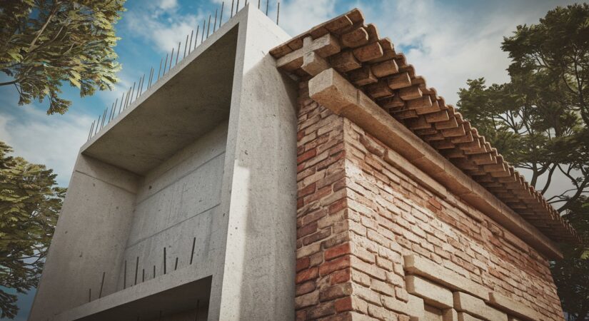 Estructura de concreto o mampostería tradicional en Colombia